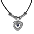 Heart in Heart Adjustable Cord Necklace